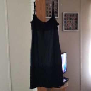 Faux leather and lace dress
